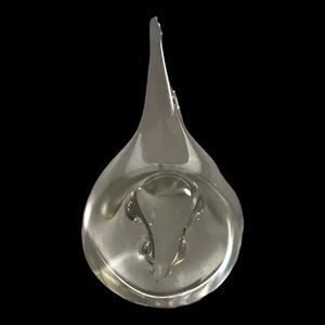 Clear Glass Bird Figurine.